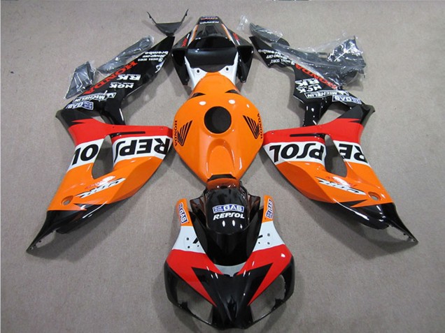 Kits Carenados Moto Honda CBR1000RR 2006-2007 - Naranja Blanco Rojo Negro Brillante Repsol