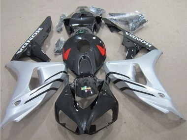 Carenado Moto Honda CBR1000RR 2006-2007 - Plata Negro Brillante