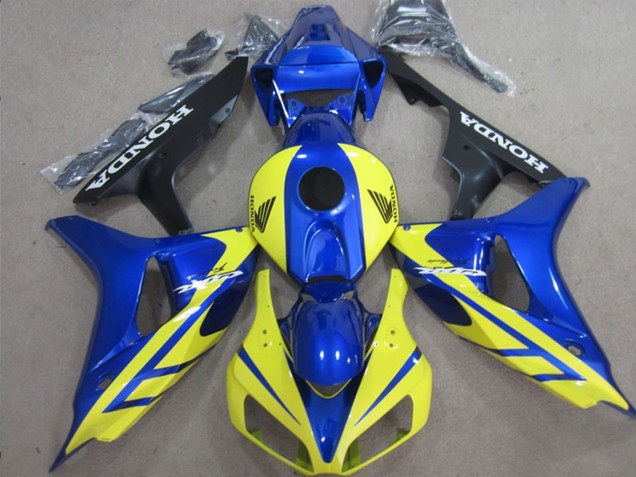 Carenados Moto Honda CBR1000RR 2006-2007 - Azul Amarillo Negro Brillante