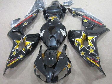 Carenados Moto Honda CBR1000RR 2006-2007 - Negro Brillante Oro Estrella Energy Drink