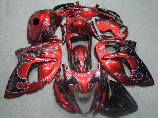 Carenados Moto Suzuki GSXR 1300 Hayabusa 2008-2020 - Rojo Negro Llama