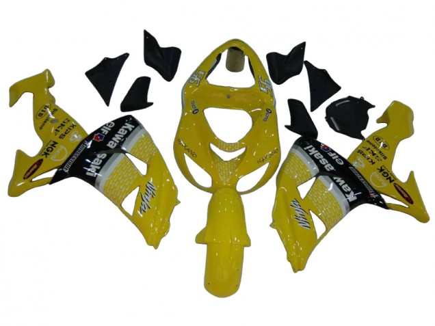 Carenados Moto Kawasaki ZX10R 2006-2007 - Amarillo Plata Negro Elf