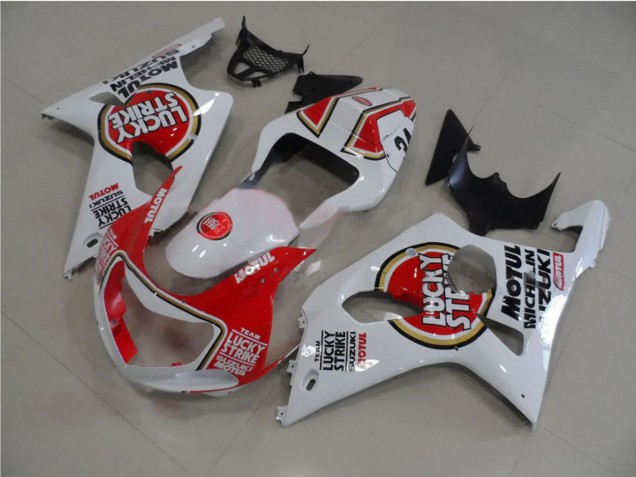 Carenados Moto Suzuki GSXR 1000 2000-2002 - Blanco Rojo Lucky Strike