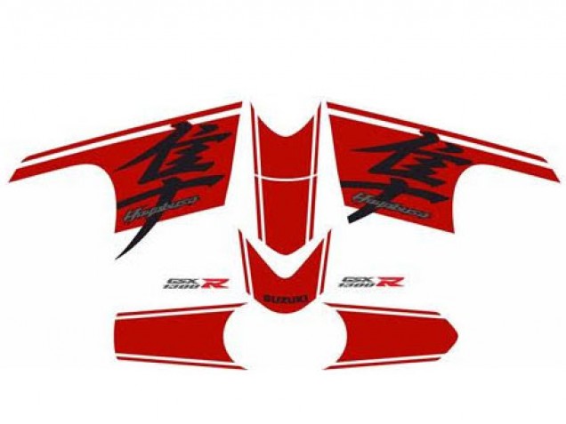 Carenado Moto Suzuki GSXR 1300 Hayabusa 2008-2020 - Negro Brillante Rojo