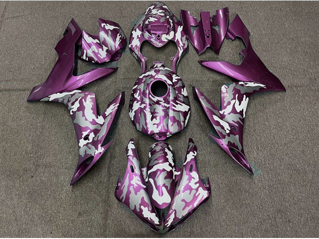 Magenta Oscuro Camuflaje 04-06 Yamaha R1 Carenado Magenta Oscuro Camuflaje 04-06 Yamaha R1 Carenado