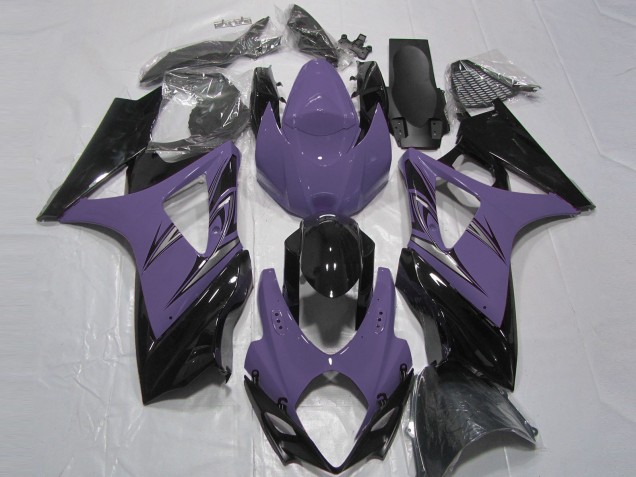Morado Oscuro & Negro 07-08 Suzuki GSXR 1000 Carenado Morado Oscuro & Negro 07-08 Suzuki GSXR 1000 Carenado