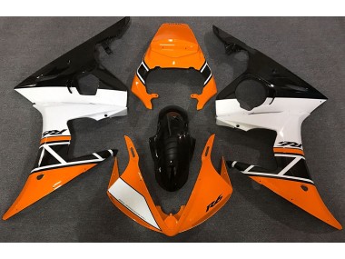 Naranja Blanco & Negro 03-04 Yamaha R6 Carenado