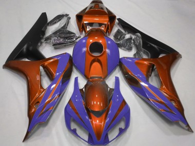 Naranja Brillante & Azul Oscuro 06-07 Honda CBR1000RR Carenado