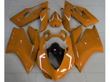 Naranja Brillante & Blanco 11-14 Ducati 1199 Carenado