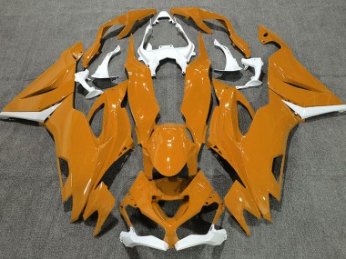 Naranja Brillante & Blanco 19-23 Kawasaki ZX6R Carenado