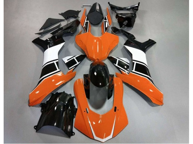 Naranja Brillante Blanco & Negro 15-19 Yamaha R1 Carenado Naranja Brillante Blanco & Negro 15-19 Yamaha R1 Carenado