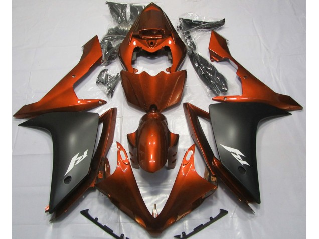 Naranja Brillante & Negro 07-08 Yamaha R1 Carenado Naranja Brillante & Negro 07-08 Yamaha R1 Carenado