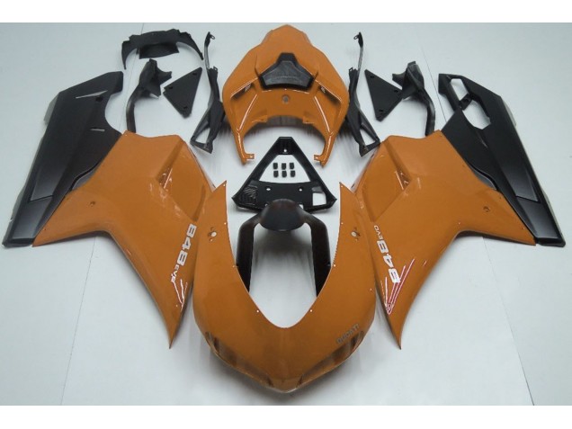 Naranja Brillante & Negro 07-14 Ducati 848 1098 1198 Carenado Naranja Brillante & Negro 07-14 Ducati 848 1098 1198 Carenado