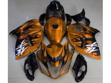 Naranja Brillante & Negro 08-20 Suzuki GSXR 1300 Carenado