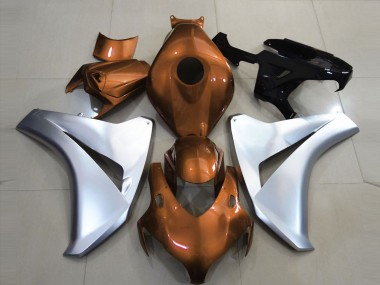 Naranja Brillante & Plata 08-11 Honda CBR1000RR Carenado