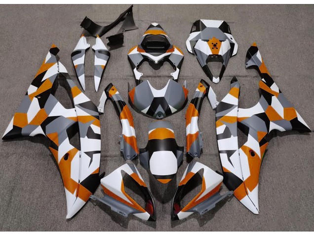 Naranja Camuflaje Llanura 08-16 Yamaha R6 Carenado Naranja Camuflaje Llanura 08-16 Yamaha R6 Carenado