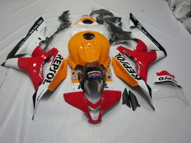 Naranja Claro & Blanco Repsol 07-08 Honda CBR600RR Carenado