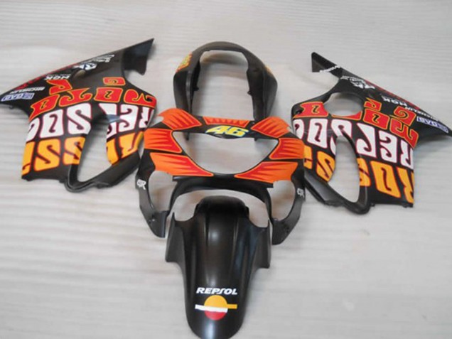 Naranja Mate Negro & Rojo 99-00 Honda CBR600 F4 Carenado Naranja Mate Negro & Rojo 99-00 Honda CBR600 F4 Carenado