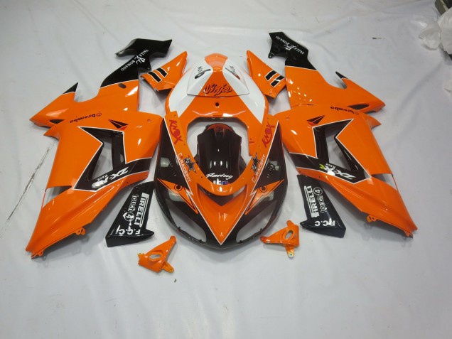 Naranja Negro 06-07 Kawasaki ZX10R Carenado Naranja Negro 06-07 Kawasaki ZX10R Carenado