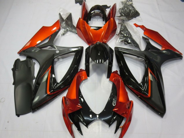 Naranja Quemado & Gris 06-07 Suzuki GSXR 600-750 Carenado Naranja Quemado & Gris 06-07 Suzuki GSXR 600-750 Carenado