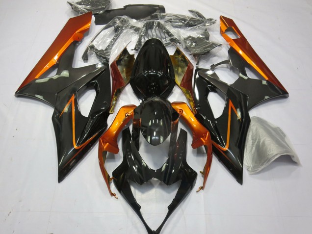 Naranja Quemado & Negro 05-06 Suzuki GSXR 1000 Carenado Naranja Quemado & Negro 05-06 Suzuki GSXR 1000 Carenado