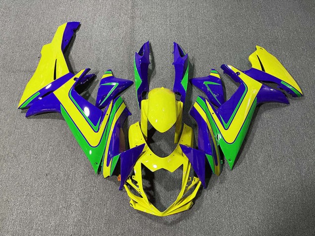 Naranja Verde & Azul 11-24 Suzuki GSXR 600-750 Carenado Naranja Verde & Azul 11-24 Suzuki GSXR 600-750 Carenado