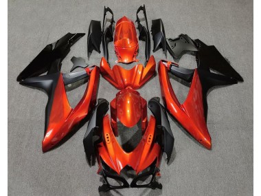 Naranja Vibrante En Negro 08-10 Suzuki GSXR 600-750 Carenado