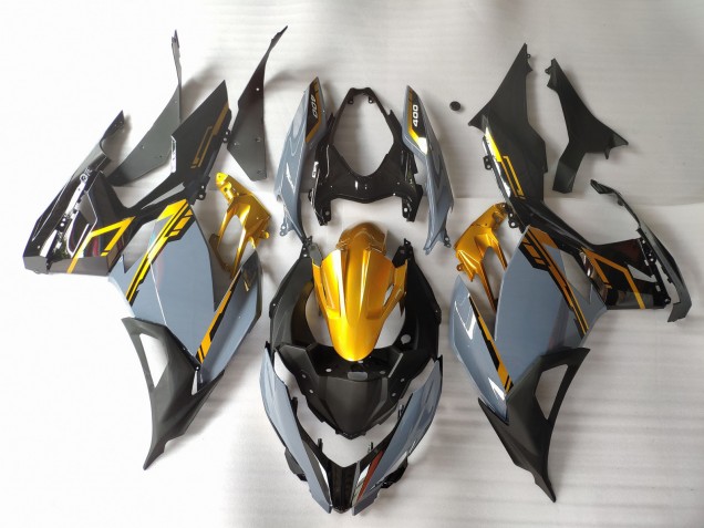 Nardo Gris & Dorado 18-23 Kawasaki Ninja 400 Carenado Nardo Gris & Dorado 18-23 Kawasaki Ninja 400 Carenado