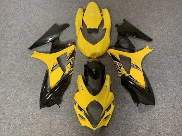 Negro & Amarillo 07-08 Suzuki GSXR 1000 Carenado Negro & Amarillo 07-08 Suzuki GSXR 1000 Carenado