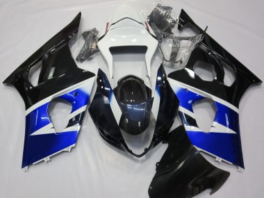 Negro Azul & Blanco 03-04 Suzuki GSXR 1000 Carenado