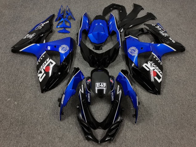 Negro & Azul Con Logotipos Personalizados 09-16 Suzuki GSXR 1000 Carenado Negro & Azul Con Logotipos Personalizados 09-16 Suzuki GSXR 1000 Carenado