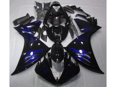 Negro & Azul Llama 09-11 Yamaha R1 Carenado