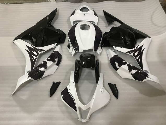 Negro / Blanco Personalizado 09-12 Honda CBR600RR Carenado Negro / Blanco Personalizado 09-12 Honda CBR600RR Carenado