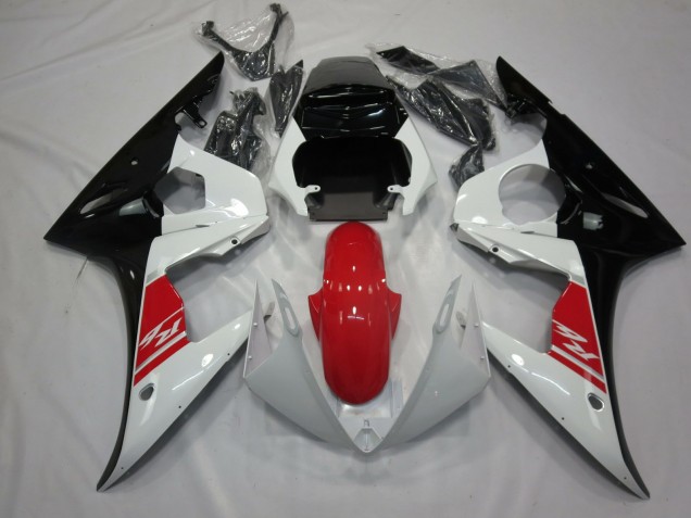 Negro Blanco & Rojo 05 Yamaha R6 Carenado Negro Blanco & Rojo 05 Yamaha R6 Carenado