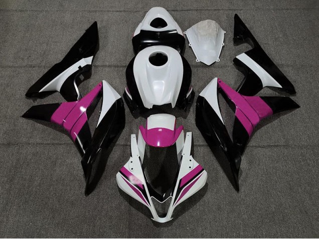 Negro Blanco & Rosa 07-08 Honda CBR600RR Carenado Negro Blanco & Rosa 07-08 Honda CBR600RR Carenado