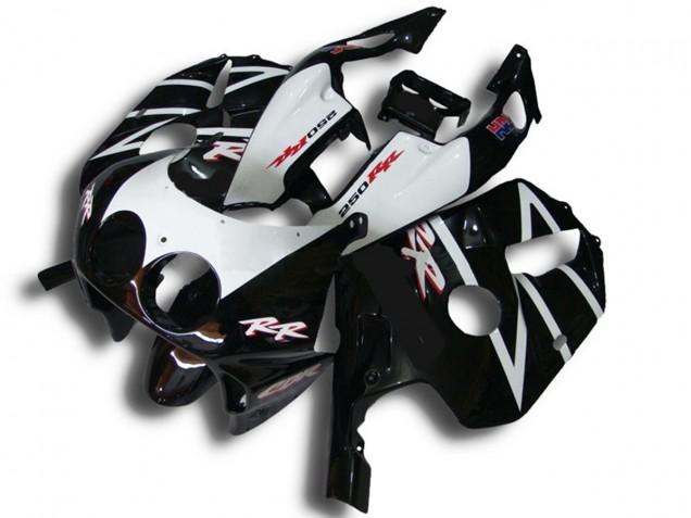 Negro Blanco Rr 90-98 Honda CBR250RR Carenado Negro Blanco Rr 90-98 Honda CBR250RR Carenado