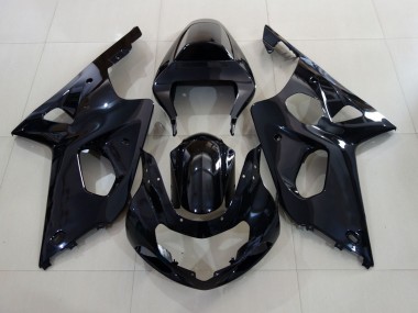 Negro Brillante 00-02 Suzuki GSXR 1000 Carenado