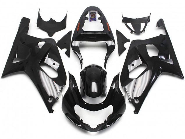 Negro Brillante 01-03 Suzuki GSXR 600-750 Carenado Negro Brillante 01-03 Suzuki GSXR 600-750 Carenado