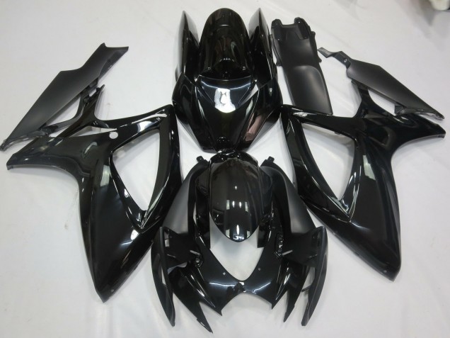 Negro Brillante 06-07 Suzuki GSXR 600-750 Carenado Negro Brillante 06-07 Suzuki GSXR 600-750 Carenado