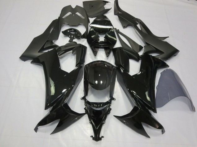 Negro Brillante 08-10 Kawasaki ZX10R Carenado Negro Brillante 08-10 Kawasaki ZX10R Carenado