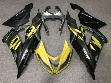 Negro Brillante & Amarillo 13-18 Kawasaki ZX6R Carenado