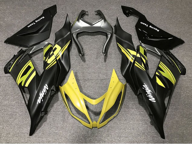 Negro Brillante & Amarillo 13-18 Kawasaki ZX6R Carenado Negro Brillante & Amarillo 13-18 Kawasaki ZX6R Carenado