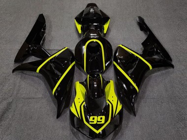 Negro Brillante & Amarillo Brillante 06-07 Honda CBR1000RR Carenado