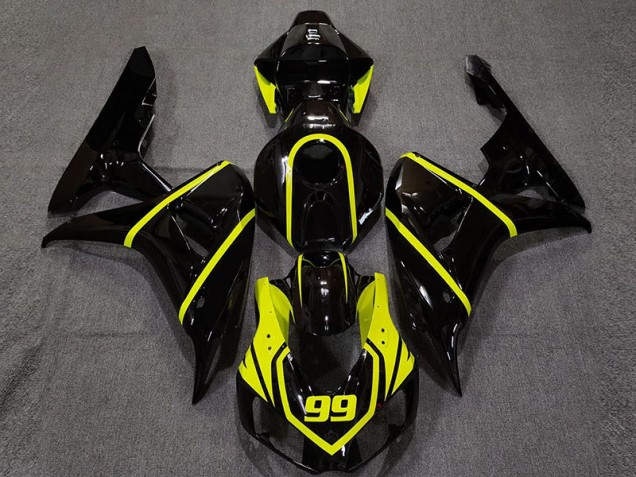 Negro Brillante & Amarillo Brillante 06-07 Honda CBR1000RR Carenado Negro Brillante & Amarillo Brillante 06-07 Honda CBR1000RR Carenado