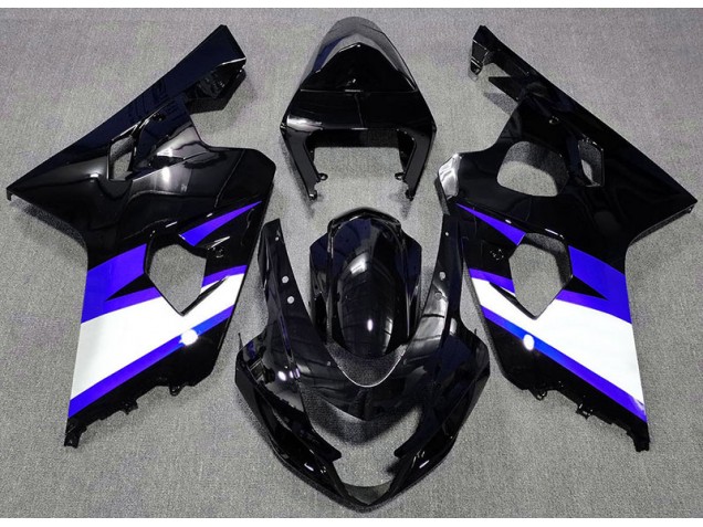 Negro Brillante & Azul 04-05 Suzuki GSXR 600-750 Carenado Negro Brillante & Azul 04-05 Suzuki GSXR 600-750 Carenado