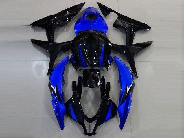 Negro Brillante & Azul 07-08 Honda CBR600RR Carenado Negro Brillante & Azul 07-08 Honda CBR600RR Carenado