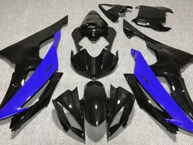 Negro Brillante & Azul 08-16 Yamaha R6 Carenado