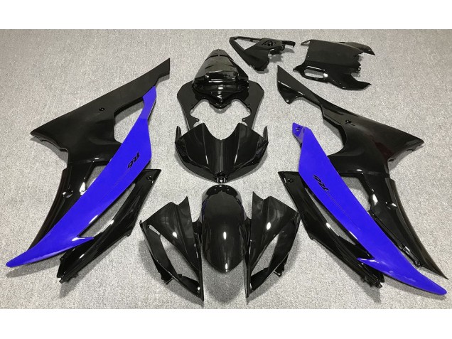 Negro Brillante & Azul 08-16 Yamaha R6 Carenado Negro Brillante & Azul 08-16 Yamaha R6 Carenado