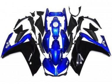 Negro Brillante & Azul 15-18 Yamaha R3 Carenado