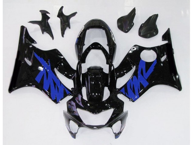 Negro Brillante & Azul 99-00 Honda CBR600 F4 Carenado Negro Brillante & Azul 99-00 Honda CBR600 F4 Carenado
